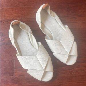 Mercedes Castillo White Amaia Flat Sandals